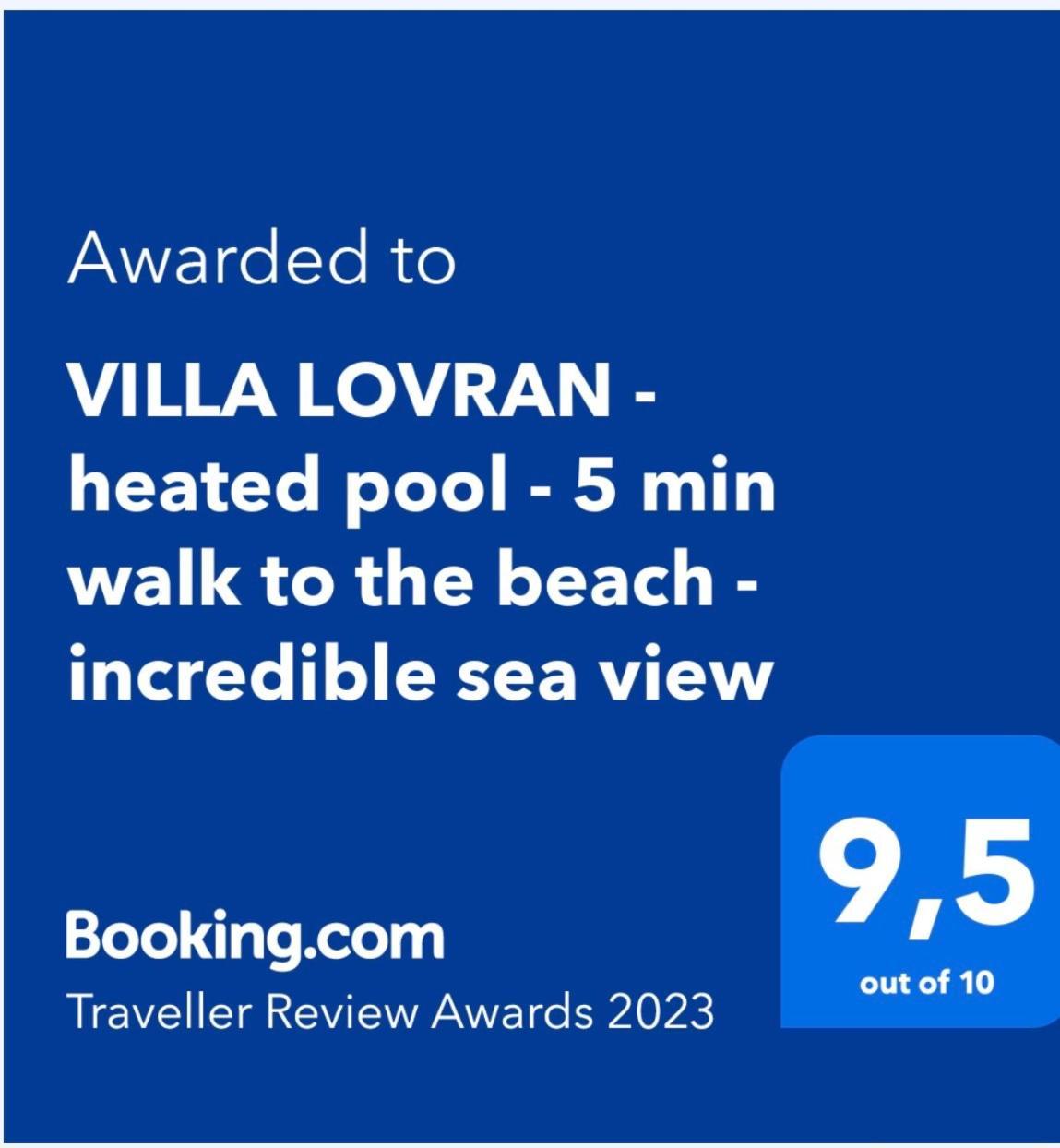 Villa Lovran - 150M To The Beach - Infinity Pool - Incredible Sea View - Fitness Room Exteriör bild