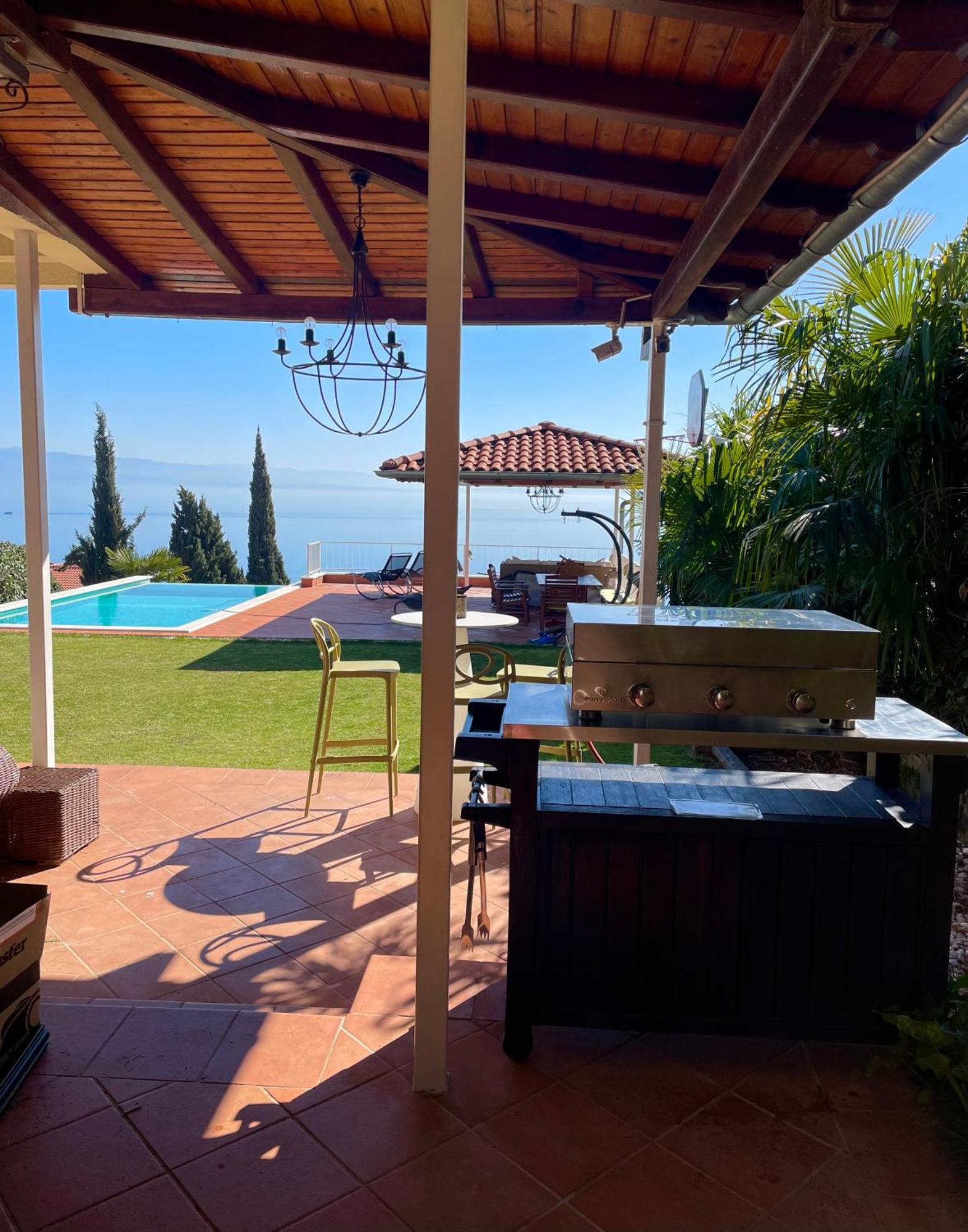 Villa Lovran - 150M To The Beach - Infinity Pool - Incredible Sea View - Fitness Room Exteriör bild